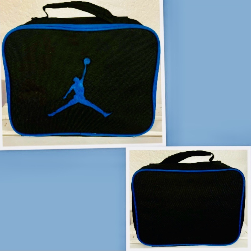 Kids Insulated Basketball Lunch Bag ( Black/Blue)